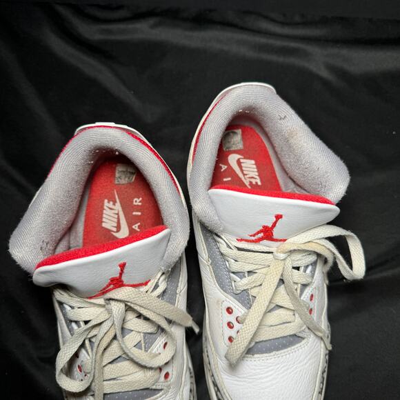 Size 8 - Nike Air Jordan 3 Retro Fire Red 2022 Men's Shoes - Picture 5 of 9